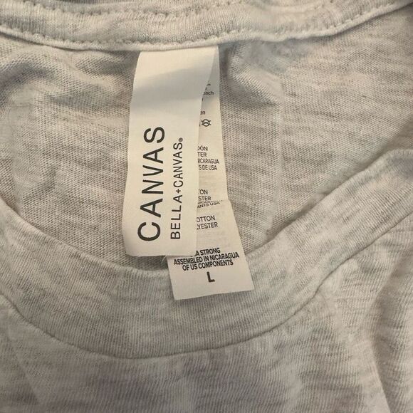 Bella + Canvas Adopt A Demodog Graphic Short Sleeve Gray T-Shirt Size Large - Picture 5 of 6